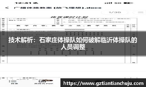 技术解析：石家庄体操队如何破解临沂体操队的人员调整